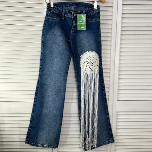 Samba Kay Mamao Verde Crochet Jean - Picture 1 of 6